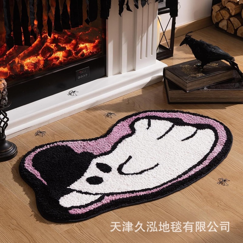クロスボーダー特殊形状ハロウィン模造カシミヤフロアマットバスルーム吸収性滑り止めお手入れが簡単なドアマットリビングルーム寝室装飾マット|undefined