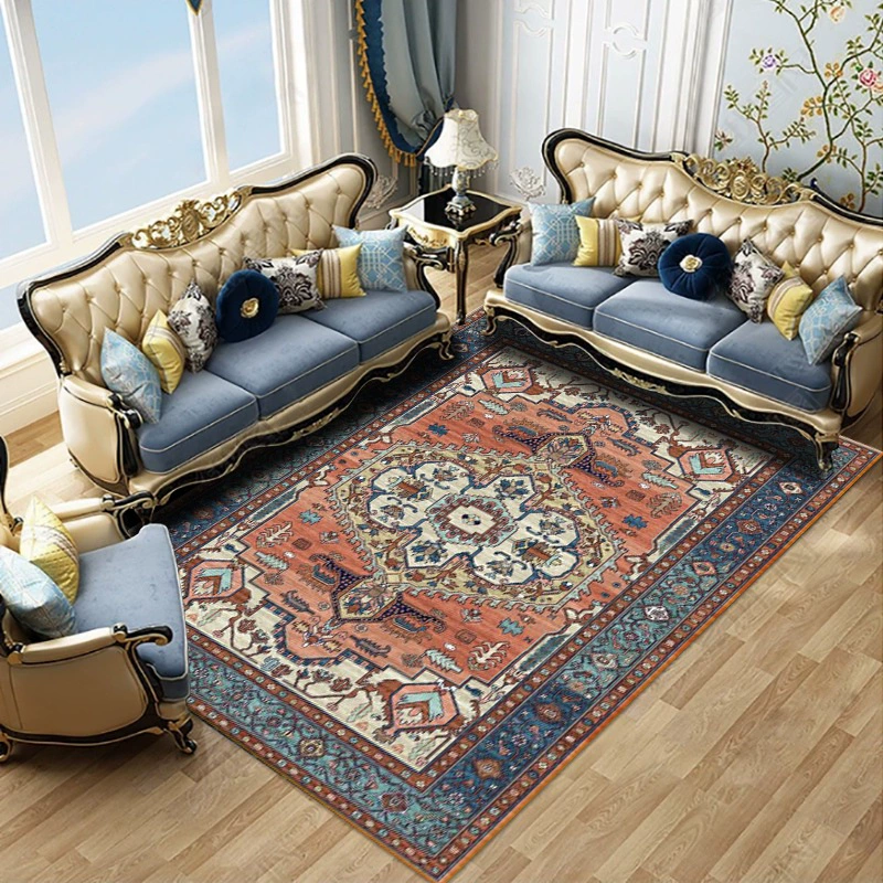 Area rug Persian‑style, retro ethnic boho design, for coffee table/sofa/bedside, multiple sizes