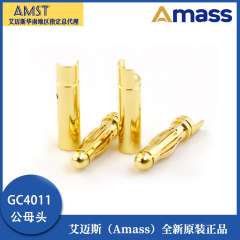 AmassエメスGC4011-M/f4.0 mm航空モデル純銅金メッキバナナヘッドモーター専用プラグ