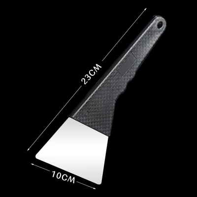 Car film sticking tool plug edge scraper stainless steel scraping iron scraper stainless steel cleaning decoration plug edge scraper (Car cleaning tools) - long-handle-stainless-steel-shovel