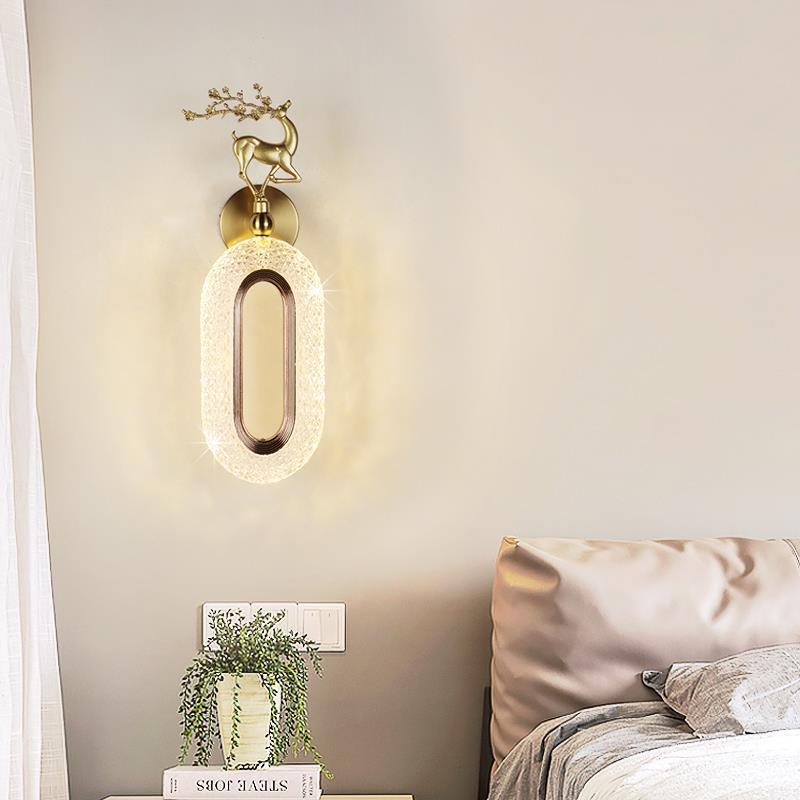 Nueva cabecera de cama moderna atmósfera simple lámpara de pared de fondo lujosa lámpara de pared de fondo sala de estar 2023 lámpara de dormitorio