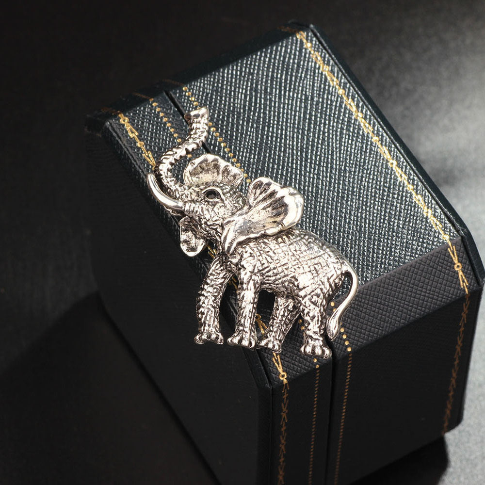Plating Design Retro Simple Style Pin Elephant Zinc Alloy Plating Unisex Brooches