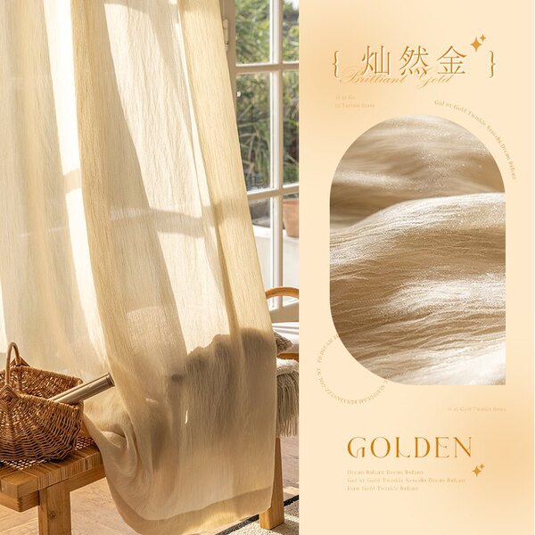 French-Style Sheer Curtains, Light-Transmitting but Not See-Through, Light Luxury, High-End, Sophisticated Sheer Curtains for Bedroom, Balcony, Bay Window, Romantic and Dreamy Curtains