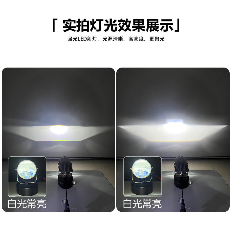Spotlight LED ultra brillante de largo alcance doble láser de alta potencia bala de automóvil camión lente tangente lámpara de niebla image 4