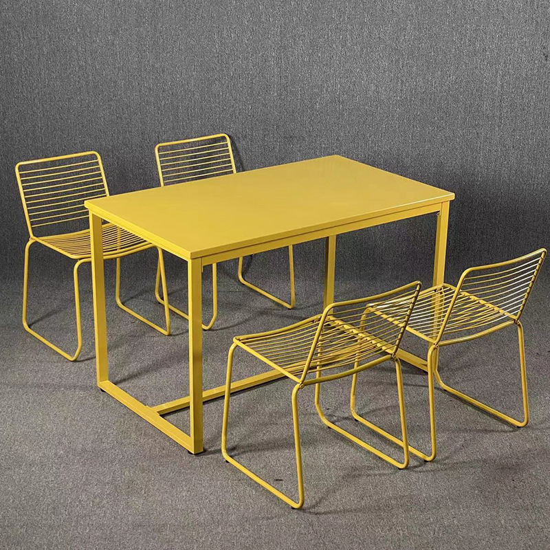 Restaurant iron table, outdoor iron art table, simple European American style iron table, industrial style restaurant iron art table