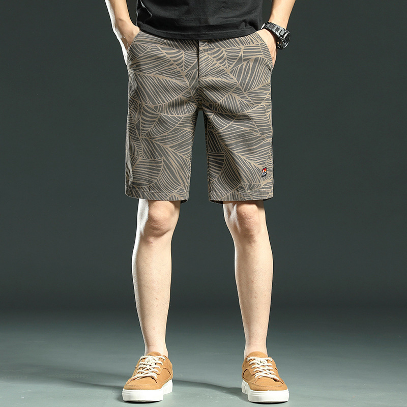 TikTok Explosive High Conversion Shorts Men's Printed Straight Casual Pants Men's Pants Thin