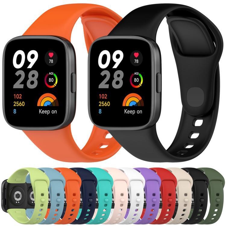 xDfind correa de silicona de color sólido con botón para Redmi Watch 3