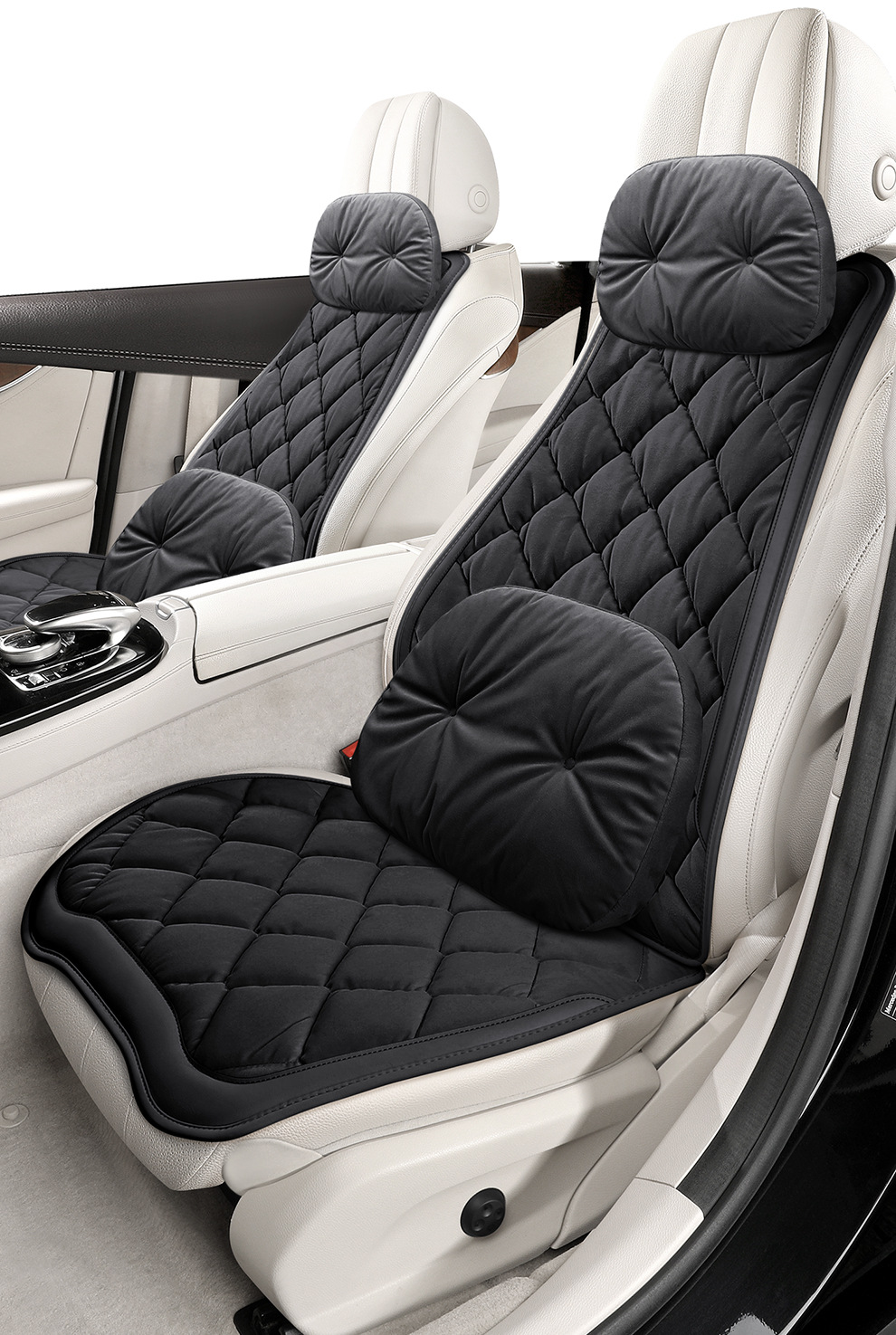Car Seat Cushion Winter Plush Fabric Seat Pad Car Seat Mat Interior Accessories High-End Decoration Warm Seat Cover Simple