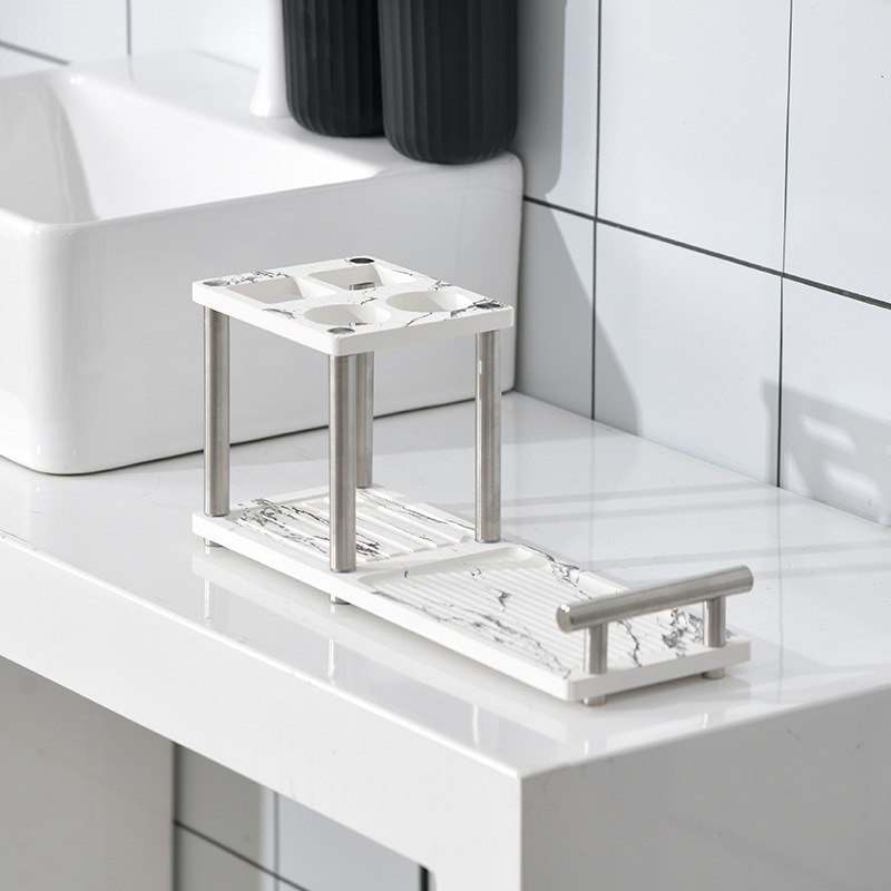 2025 New Bathroom Washstand Storage Rack Multifunctional Bathroom Organizer Diatomaceous Earth Skincare Product Organizer