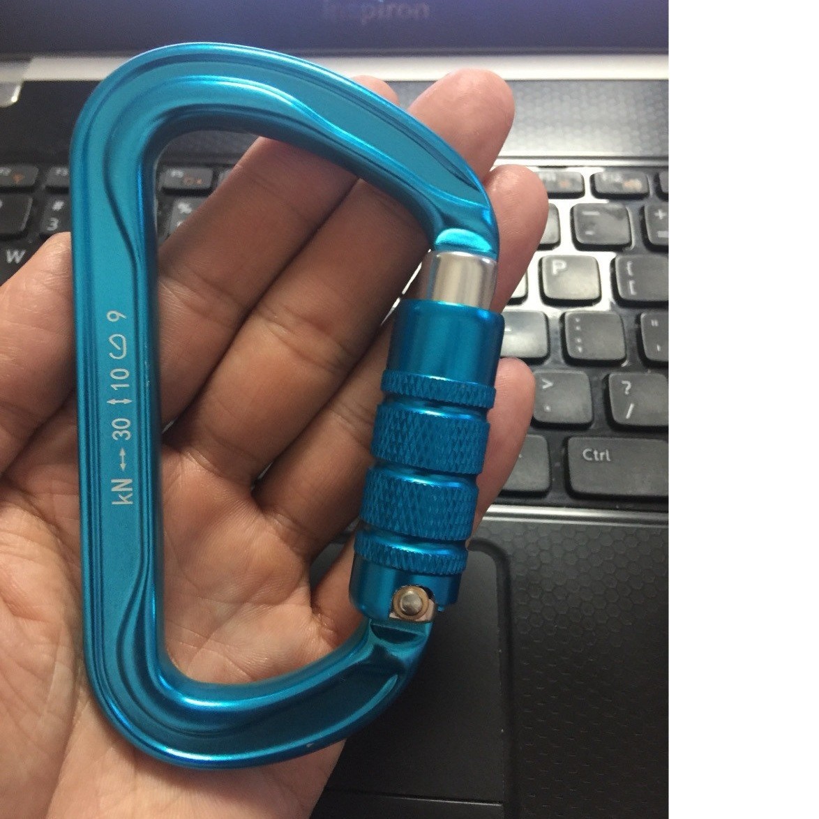 自动锁登山扣 航空铝7075攀岩索具 110mm瑜伽健身五金配件