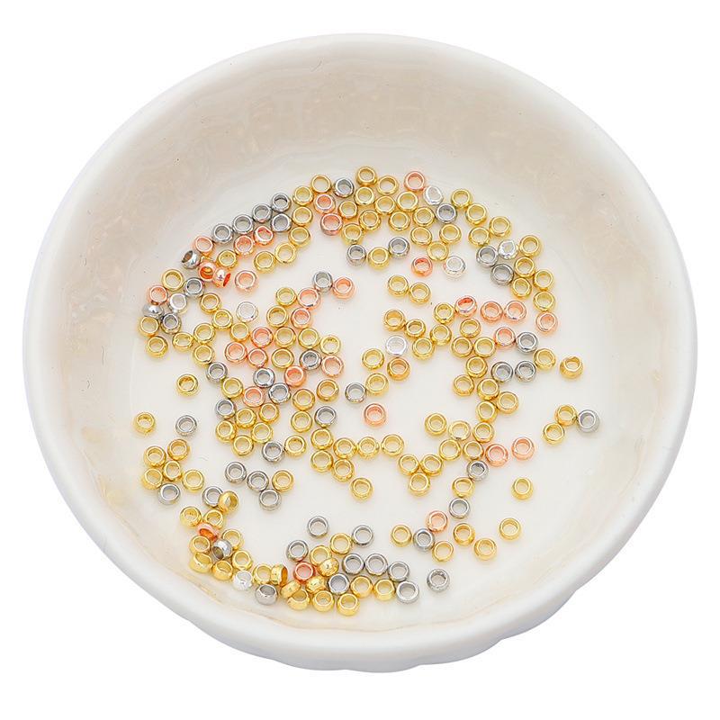 100 PCS/Package 2.5mm 2MM Copper Solid Color DIY Jewelry Accessories Spacer Bars display picture 7