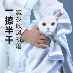 Cat Towel Bath Quick Dry Wash Cat Wipe Dog Robe Thickened Cat Dry Wipe Special Absorbent Bath Towel Pet Supplies
