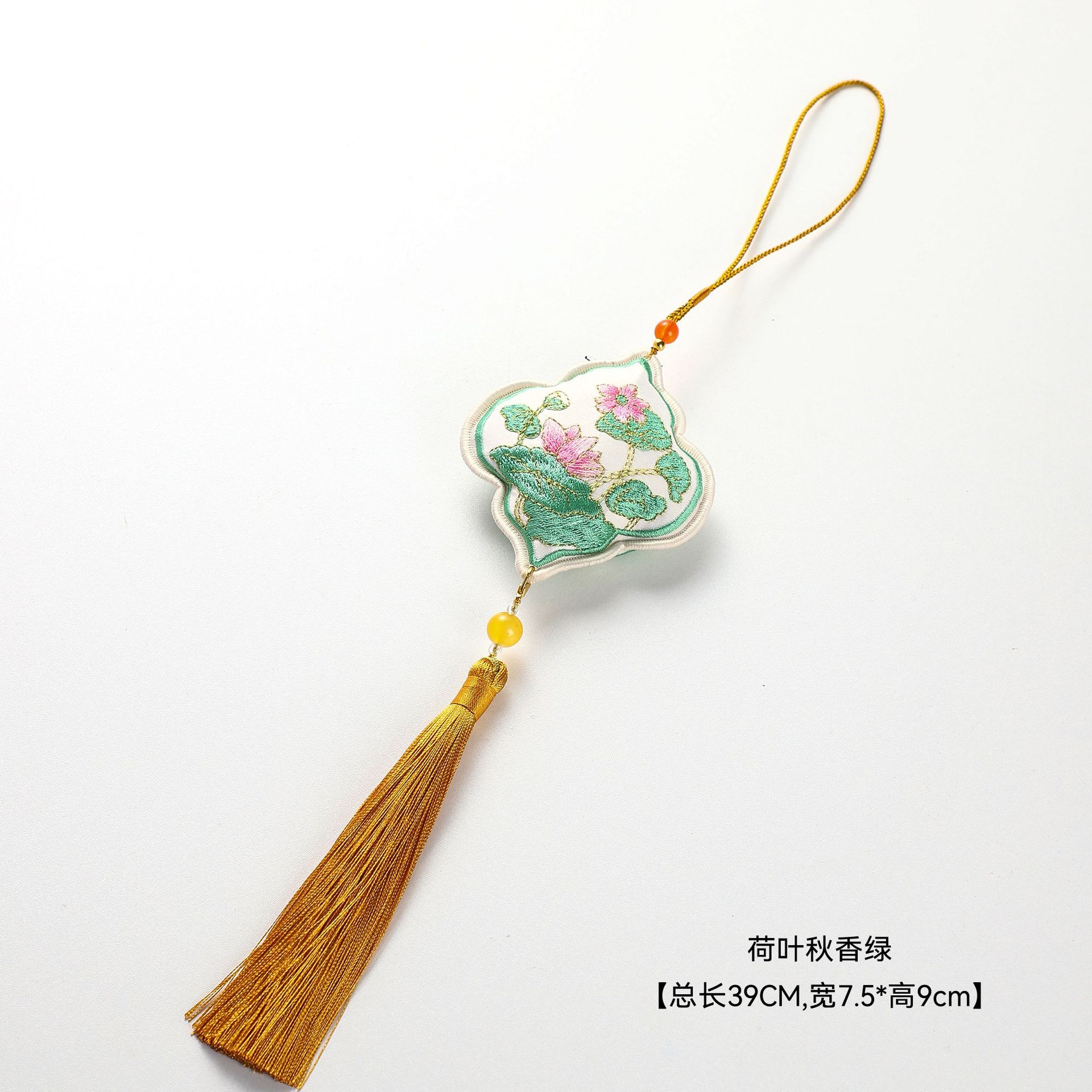 Colgante de cerradura concéntrica de siete colores de cordier de estilo chino decoración de barril de fiesta de Año Nuevo con flores de material DIY colgante de flores