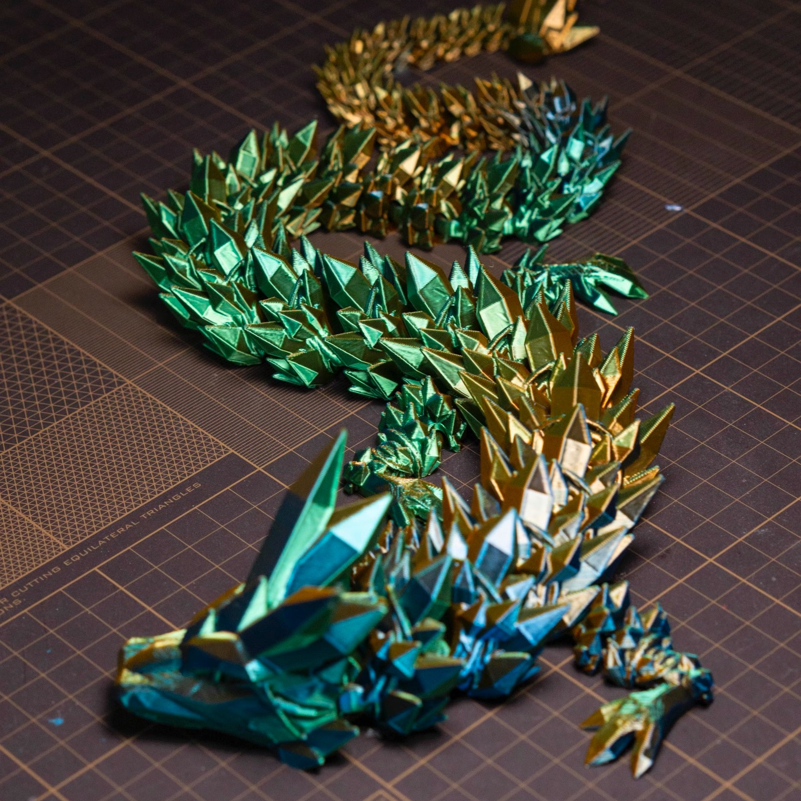 ♡3D打印水晶龙一体关节可活动潮玩手办儿童玩具礼物车载摆件