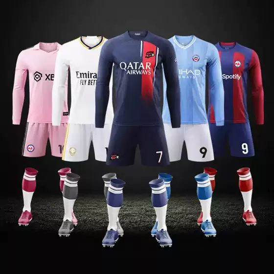 Jersey 2526 Real Madrid C罗 Barcelona Manchester City Paris Miami Adult Youth Long Sleeve Set Cross-Border Soccer Jersey