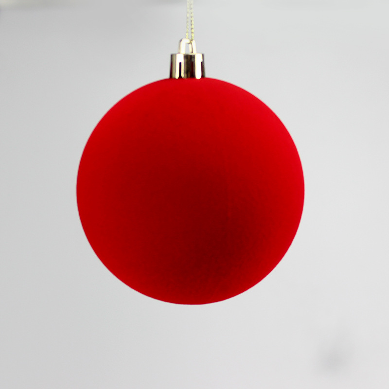Fuente fabricantes de bolas de Navidad árbol de Navidad decoración colgante flocado bolas de color Navidad decoración al por mayor image 1