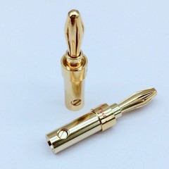 バウバーバナナプラグはんだなしオーディオアンプ端子ボックススピーカースピーカー端子 4 ミリメートルバナナプラグ