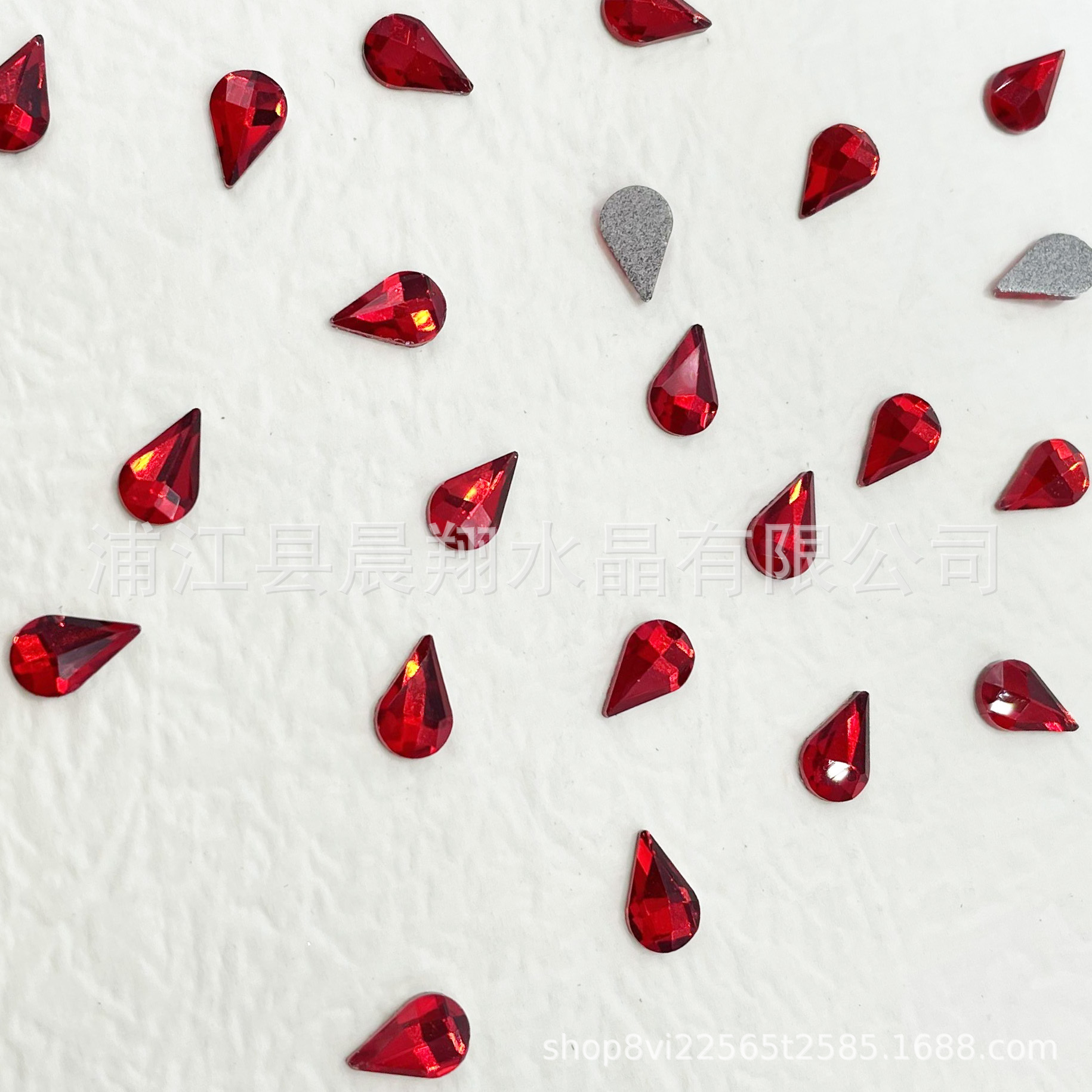 [보석 빨강] 3*6 방울