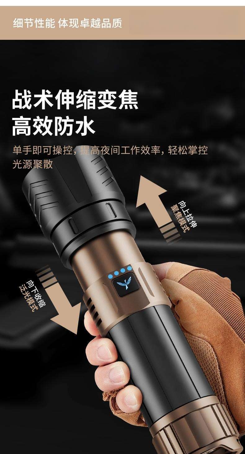 High-Brightness, Ultra-Bright Flashlight, Strong Light, Rechargeable, Outdoor Laser, Household, Mini, Portable, Durable, Multi-Functional, Long-Lasting