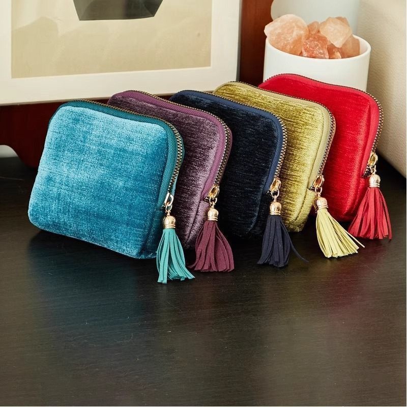 Bolsa Portátil Multicapa para Joyas con Borla y Cremallera para Almacenamiento de Joyas image 2