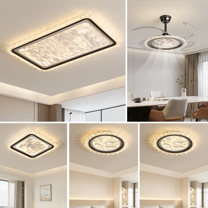 2025 nueva luz de techo de sala de estar italiana de espectro completo para proteger los ojos de lujo lujoso sensación de alto nivel dormitorio principal comedor dormitorio luz