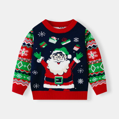 工場直販の新作欧米風クリスマス子供用セーター、男の子と女の子の秋冬用ニットセーター