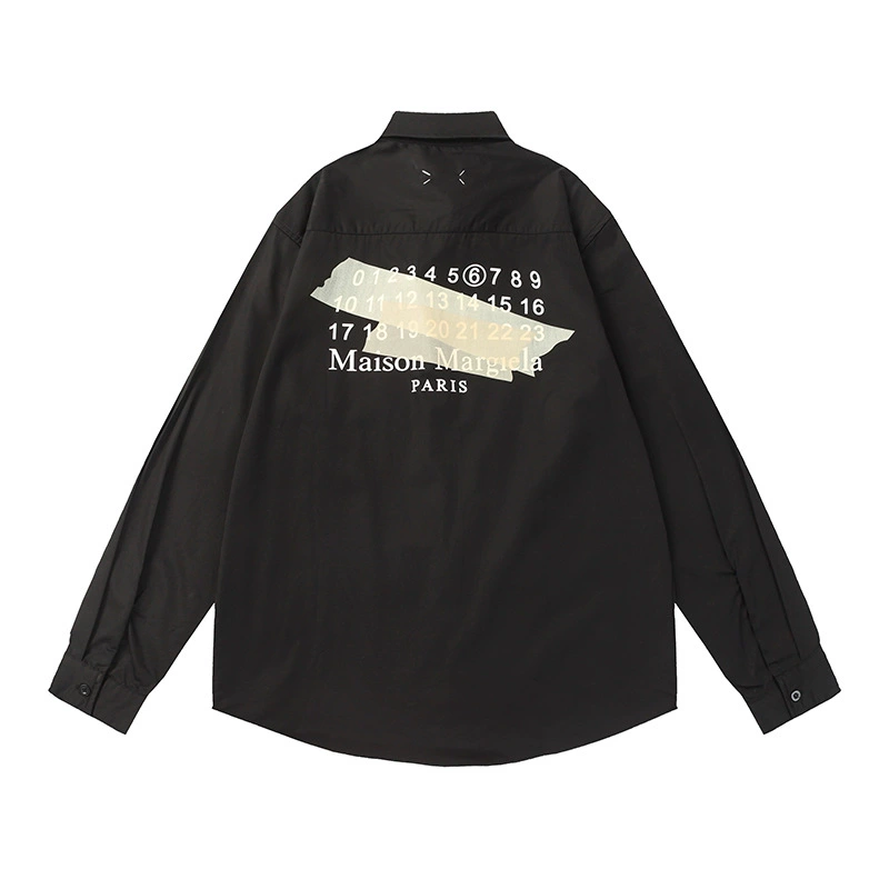 Кроссборд Maison Margiela MM6 свободно печатный буква длинный рукав рубашка для мужчин и женщин
