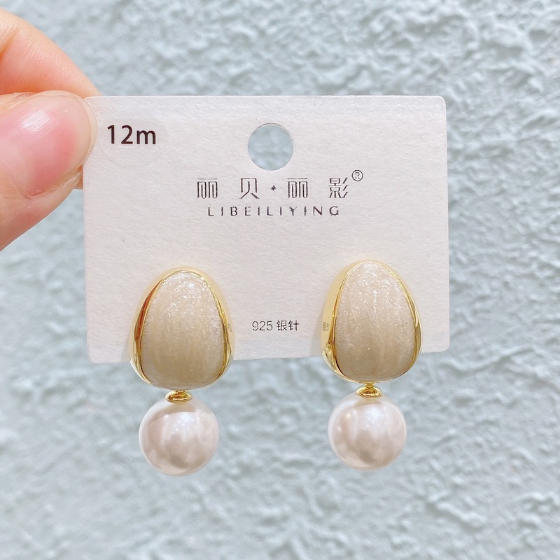 Liyin/Libeliying ドーパミンドロップ釉薬ペイントイヤリングニッチ春夏甘くて絶妙な s925 シルバー針イヤリング|undefined