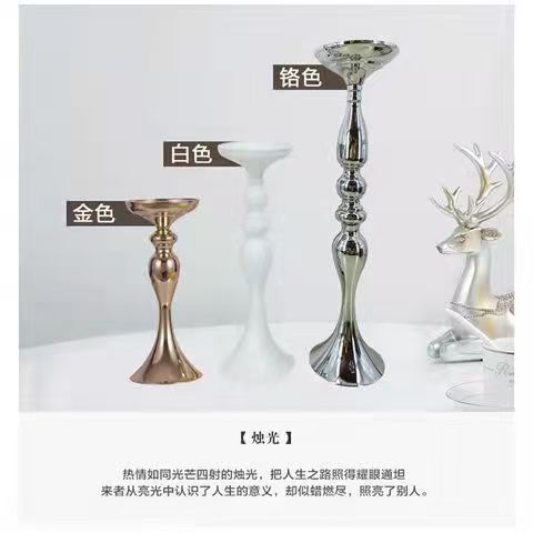 Fábrica directa vela de metal vela de boda vela de oro vela de metal fábrica al por mayor decoración de automóvil de boda