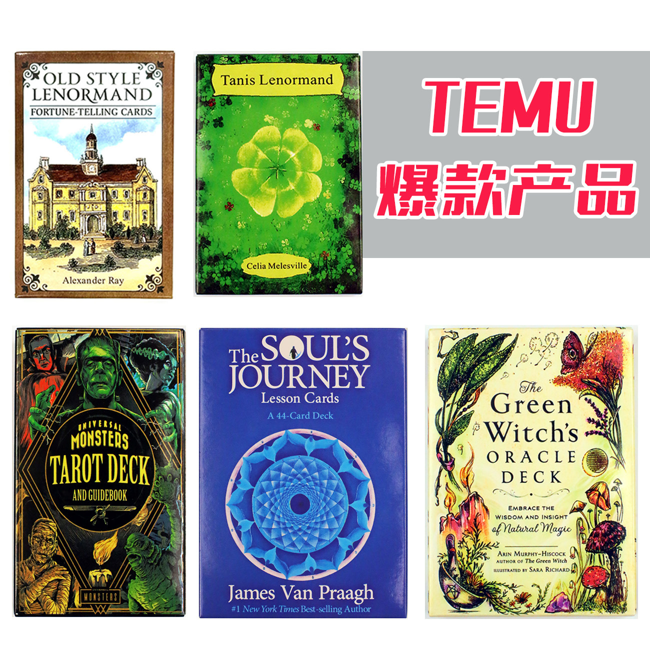 Foreign Trade Explosions Tarot Cards, Temu Hot Table Game Cards,...