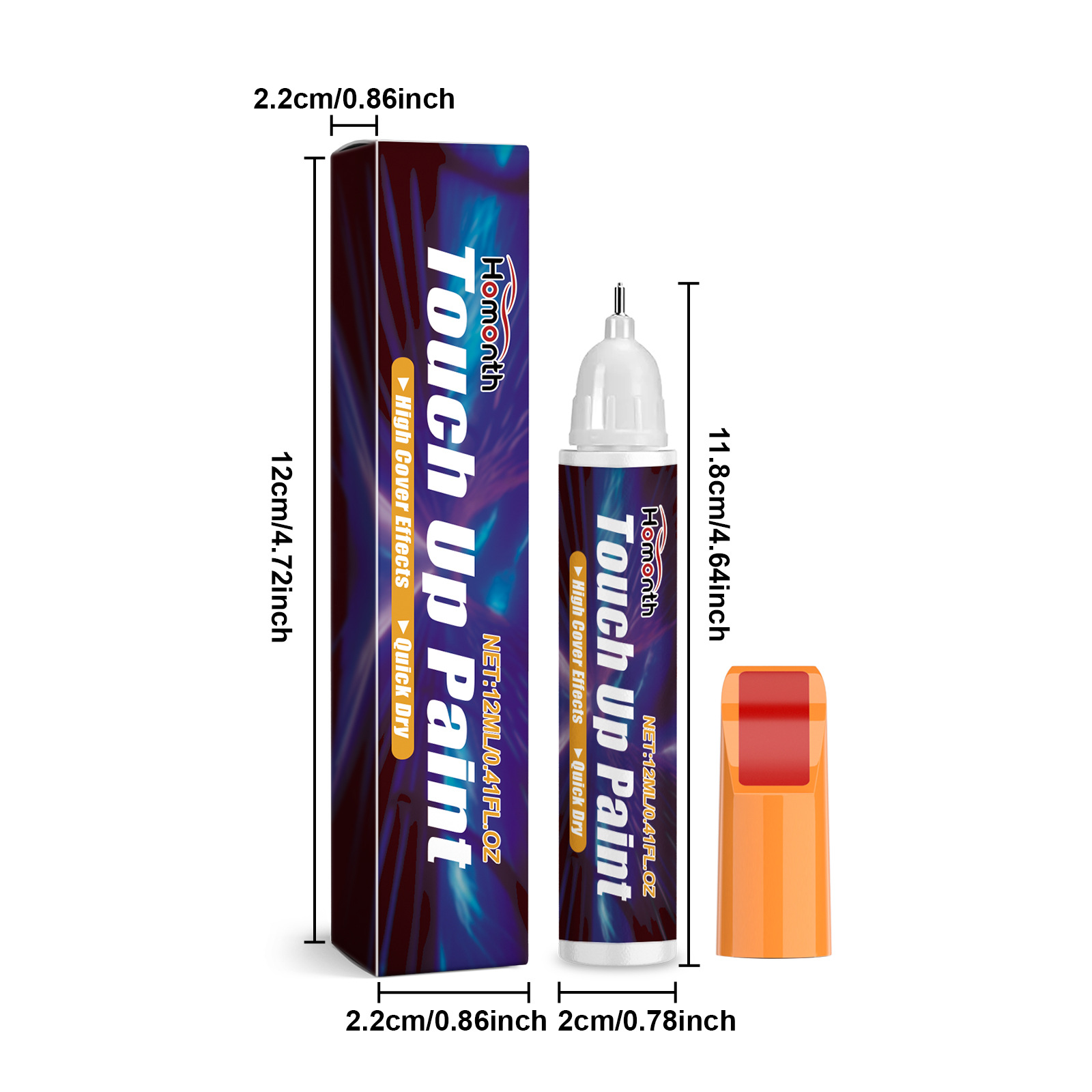 Homonth Red Car Scratch Care Paint Pen Paint Scratch Scratch Care Touch-Up Paint Maintenance Paint Pen