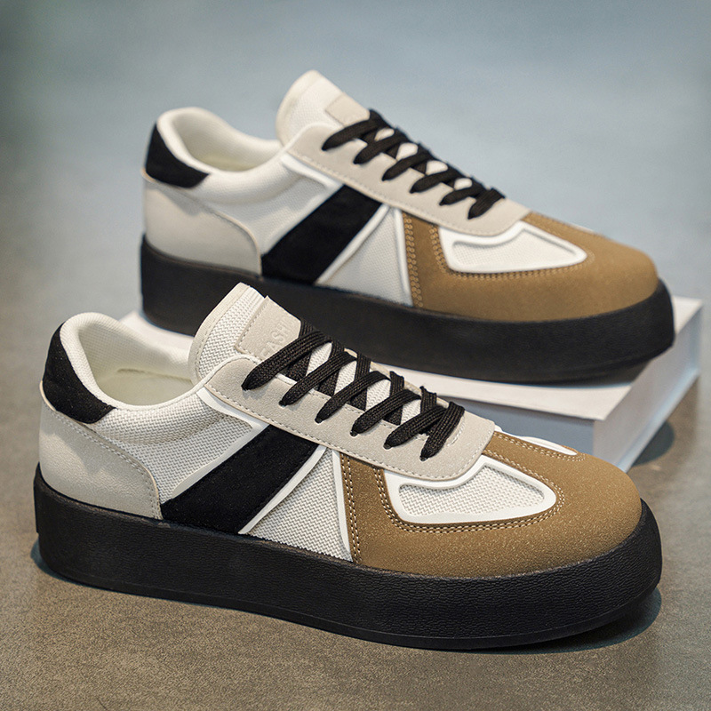 Panda Training Shoes for Men 2026 Spring Travel Shoes Thick-Soled Height-Increasing Sports Casual Sneakers Versatile Trendy Shoes
