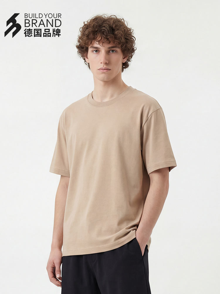 Camiseta de Manga Corta para Hombre de Algodón Transpirable y Antiarrugas para Ocio