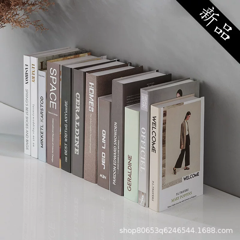 Modern and minimalistic realistic decorations, bookcase, home decor