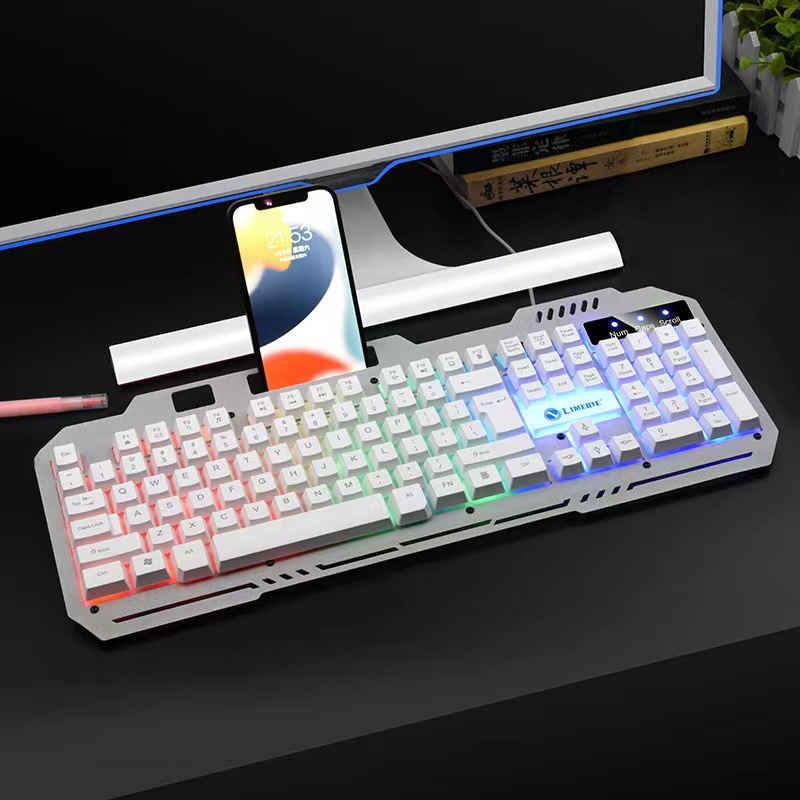 マムシkm 160有線usb金属ネットカフェのキーボードのマウスセットの機械的な手触りのコンピュータの電気競争のゲームのキーボードのマウス|undefined