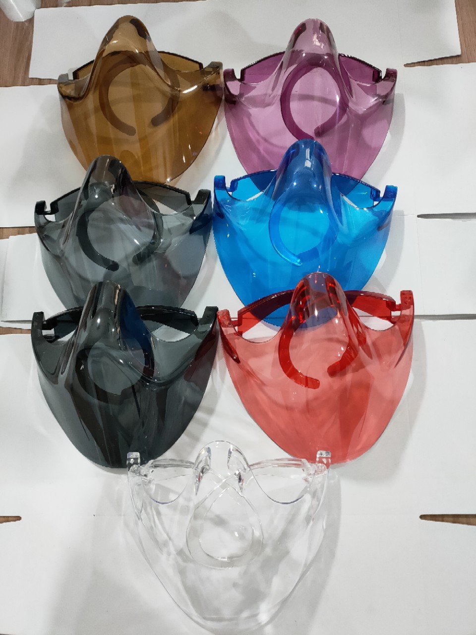 新款Durable face shield防护PC口罩全脸透明面罩防飞溅防雾面罩