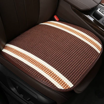 Seat cushion, seat cover, Backless Three-Piece Set Cooling Pad Woven - brown-single-piece