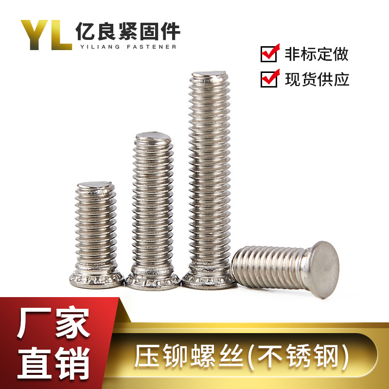 厂家现货304不锈钢压铆螺钉3*6  3*25压铆螺丝压板螺丝压板螺钉
