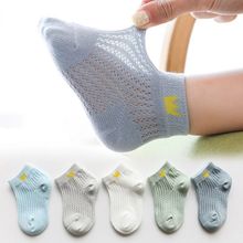 5 Pairs/lot 0-12Y Children Ultrathin Mesh Socks Baby Boys Gi