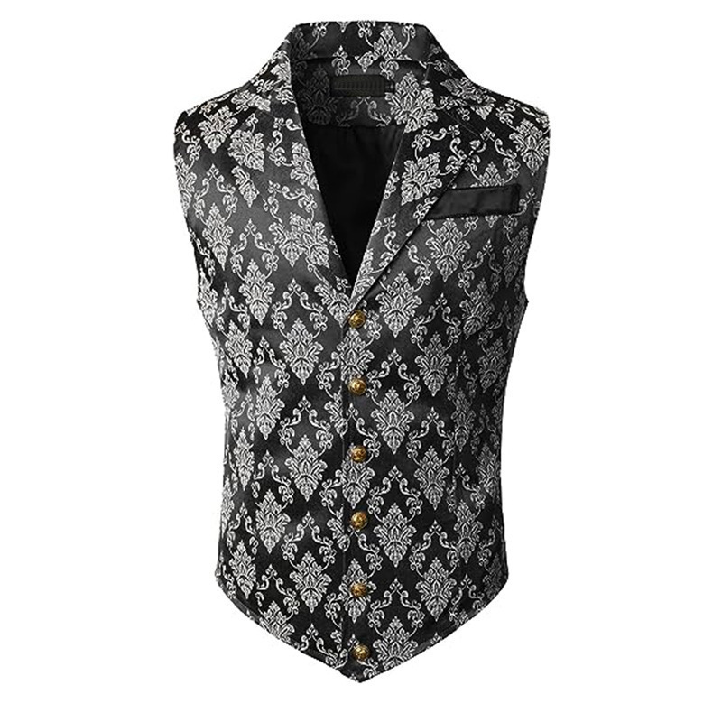 2024 Cross-Border Men's Suit Vest Fashion British Retro Vest Casual Suit Slim Vest Ready Stock