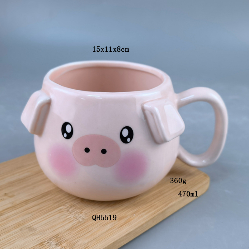Cerámica creativa cerdo taza de agua pareja lindo lindo corazón de una niña de alto valor de regalo de cumpleaños recomendado regalos de chicas