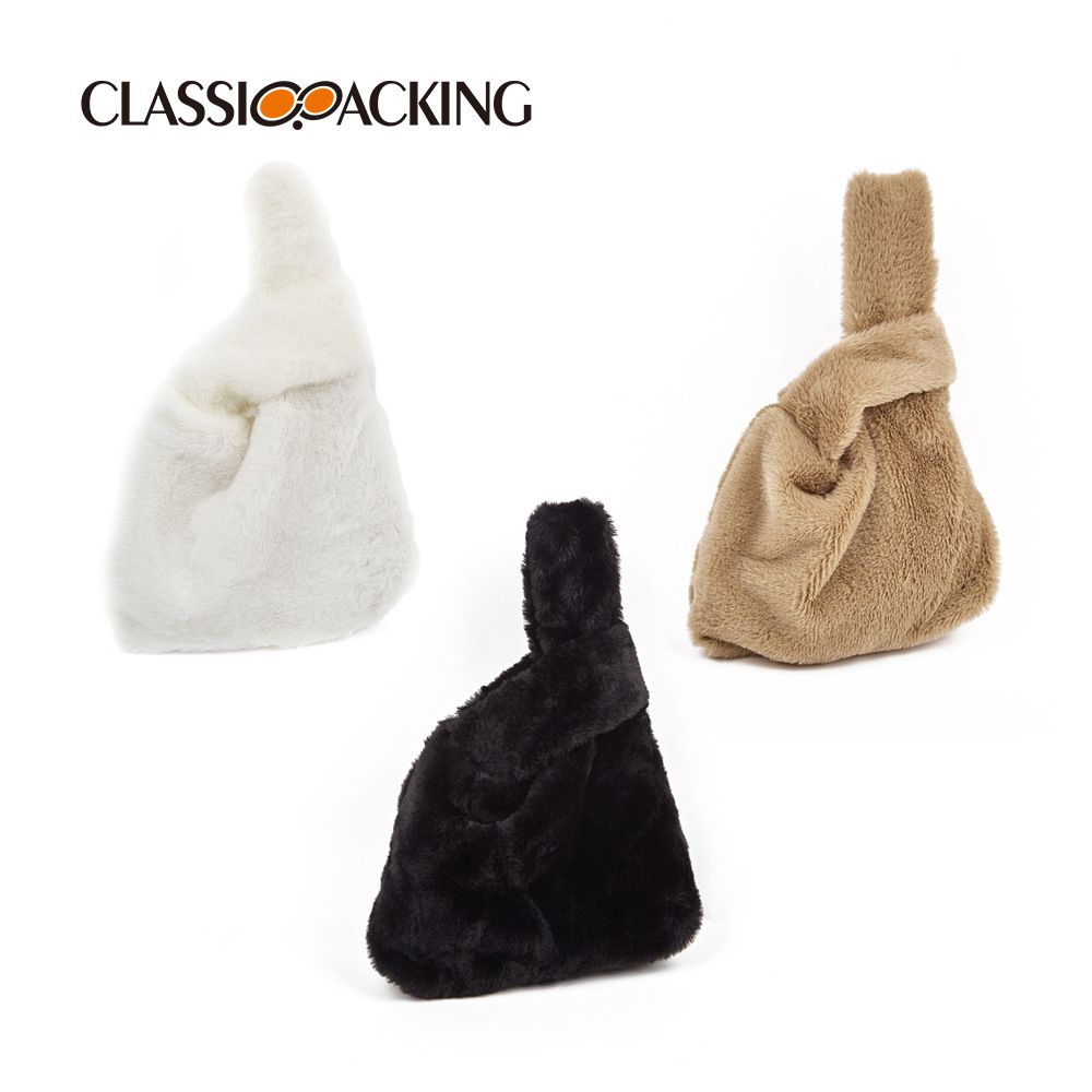 2023 modelos de otoño e invierno, bolsos de felpa portátiles, bolsos de mujer, bolsos pequeños de todo fósforo de moda, bolsos de lana, logotipos imprimibles