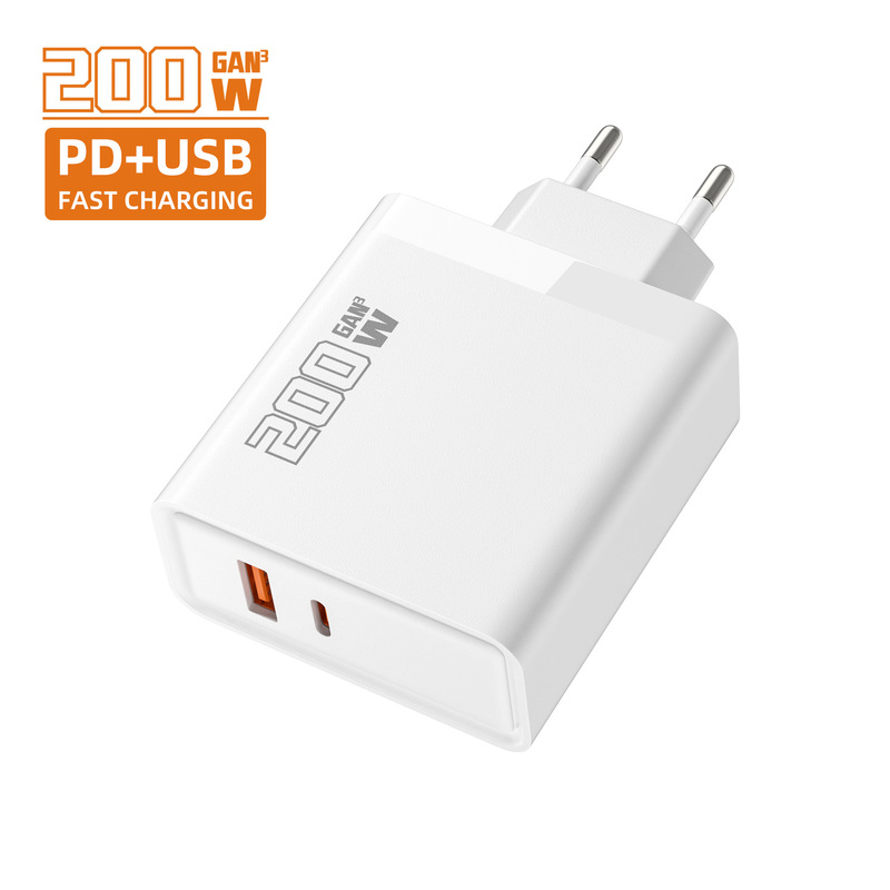 200W Charger Ac Multi-Port Charging Head Qc3.0 Fast Charging Wall-Mounted European and American British Standard Pd20W25W Mobile Phone Charging Head 200W Charger Ac Multi-Port Charging Head Qc3.0 Fast Charging Wall-Mounted European and American British Standard Pd20W25W Mobile Phone Charging Head