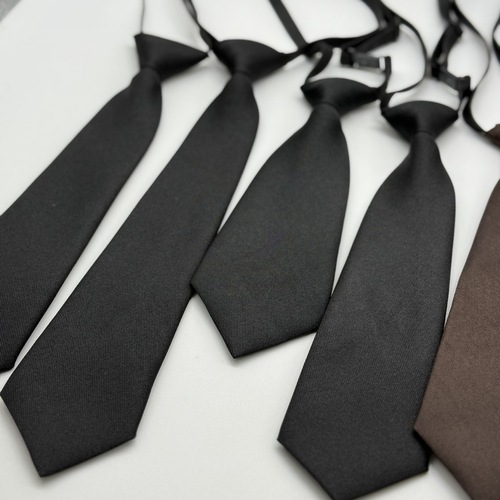 Black No-Hit Korean Children's Tie Solid Color Rubber Band Korean JK Striped Fine Texture Tie