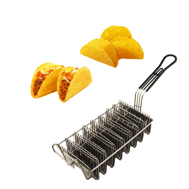 Pinza para tacos mexicana de acero inoxidable Zhengyujiang, herramienta de moldeado en forma de V de cuero, NorproTacostudio Food