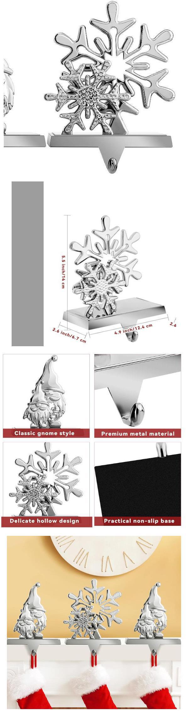 E-commerce Hot Sale Christmas Stockings Hooks Christmas Stockings Hooks Metal Fireplace Hooks