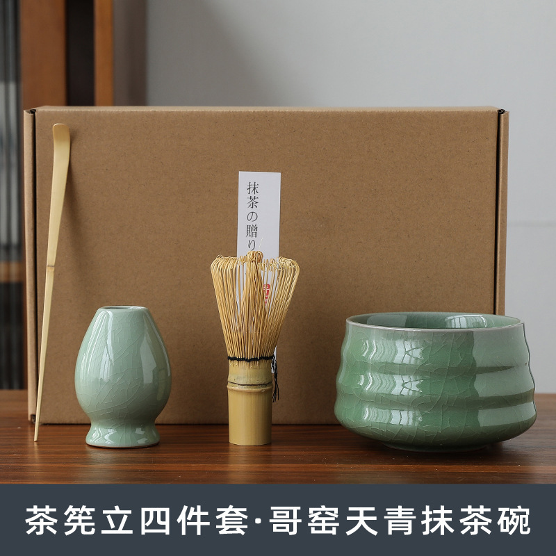 跨境专供日式窑变百本立抹茶套装打蛋器抹茶工具茶筅立宋代点茶具|undefined