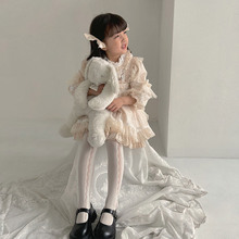 hotmoon韩国儿童梦幻爱心蕾丝裤袜日系甜美宝宝防蚊丝袜连裤袜女