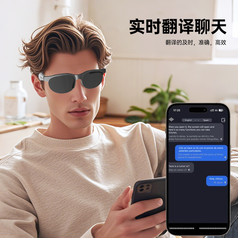 AI翻訳スマートbluetoothメガネXG88PROワイヤレスbluetoothヘッドフォンリアルタイム多言語翻訳ヘッドセット|undefined
