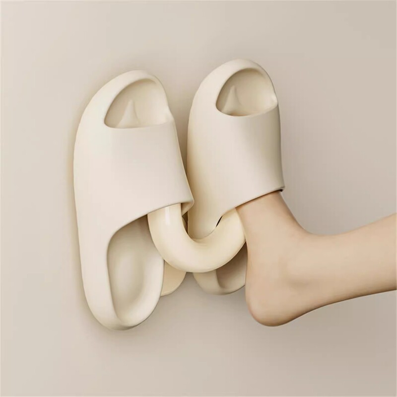 Bathroom Suction Cup Slipper Rack, No-Drill Wall-Mounted Storage Rack, Bathroom Drainage Rack, Space-Saving Organizer